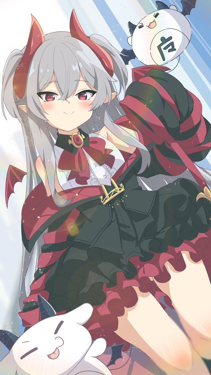 シロ9じらさまに新衣装の”まおうさん”を描いていただきました！！ありがとうございます！
フリフリ衣装とってもかわいい！
#魔王への報告