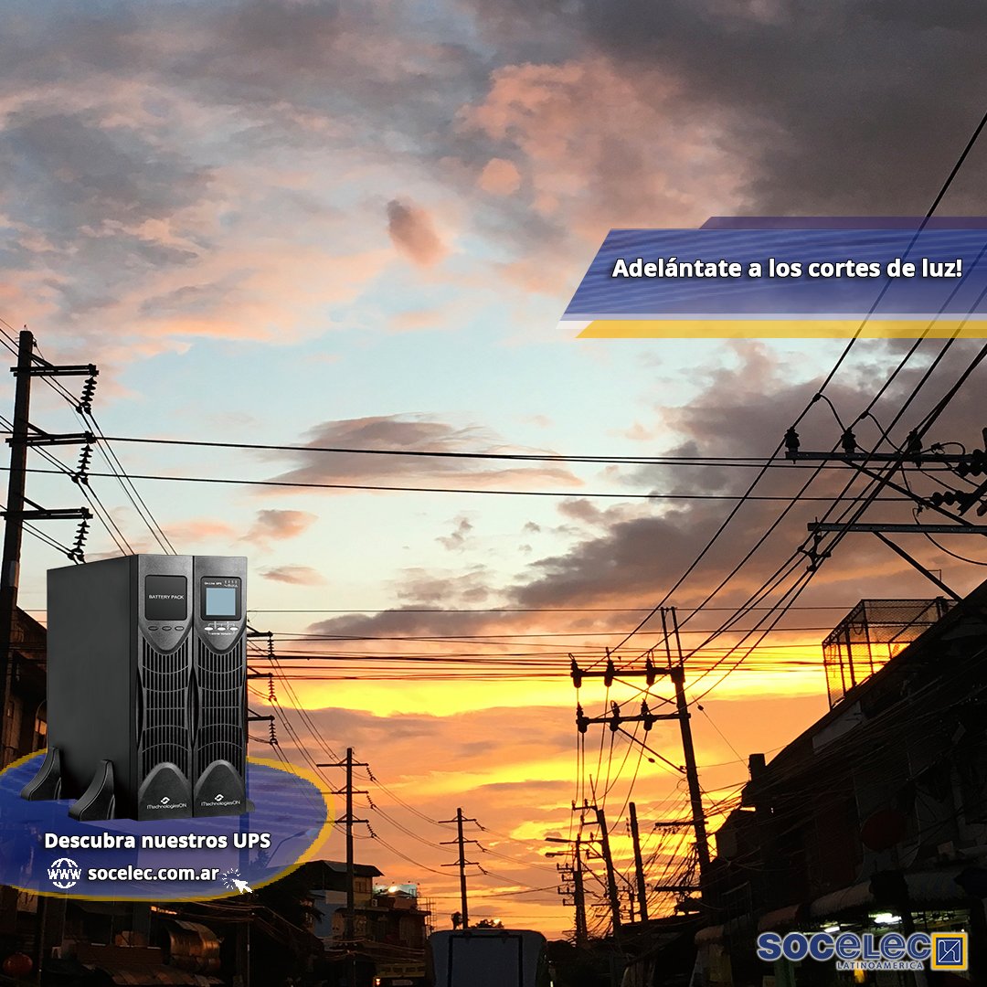 socelec's tweet photo. En Socelec, sabemos que los cortes de luz pueden ocurrir en los momentos menos esperados. 🚨

No dejes que el calor te tome desprevenido. ☀️

Nuestros UPS te brindan la ventaja de mantener tus dispositivos funcionando sin problemas, protegiendo tu trabajo y datos. 🖥️🔒 https://t.co/okpmILqM97