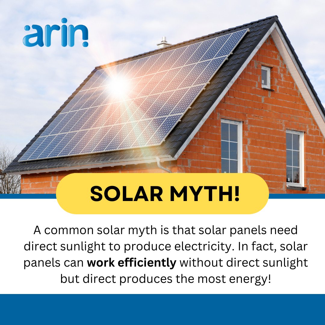 Busting the Solar Panel Myths! 💡

The most common myth: 'Solar panels need direct sunlight to work.'

The truth? Solar panels can efficiently harness energy even without direct sunlight, but they work best in the sun!  ☀️

Did you know this myth? 👇

#SolarFacts #RenewableEnergy