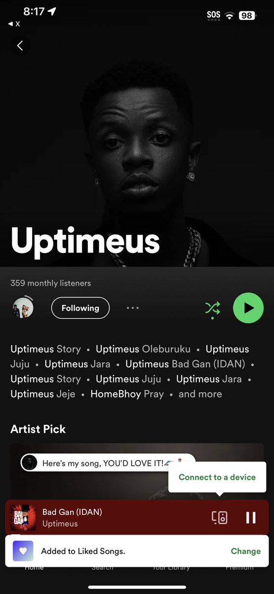 <a href="/Uptimeus/">u p t i m e u s 🛸🧘🏽‍♂️ (uptibaba)</a> Followed my best bro and tuned in wow this is some 💨💨💨💨 anybody could vibe and dance to this shit love me some great tune like this no lie 🔥🔥🔥🔥