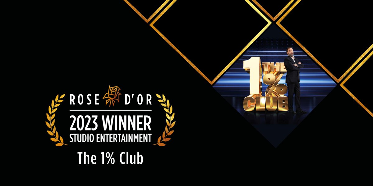 RosedOr's tweet photo. 1. Congratulations to The 1% Club, winner of the Rose d’Or Award for Studio Entertainment @MagnumMediaOOH @bbc @ITV #RosedOrAwards #Rosedor #awards https://t.co/GHpxZLdqdY