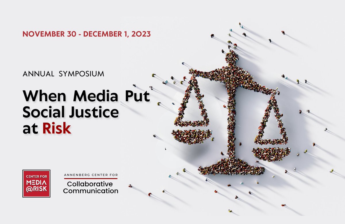 THIS WEEK! Join us and Annenberg C3 @AnnenbergPenn for our annual symposium, When Media Put Social Justice at Risk. Check out the stellar lineup of speakers and register with the link below! bit.ly/40YYL8f @bzelizer @sbanetweiser