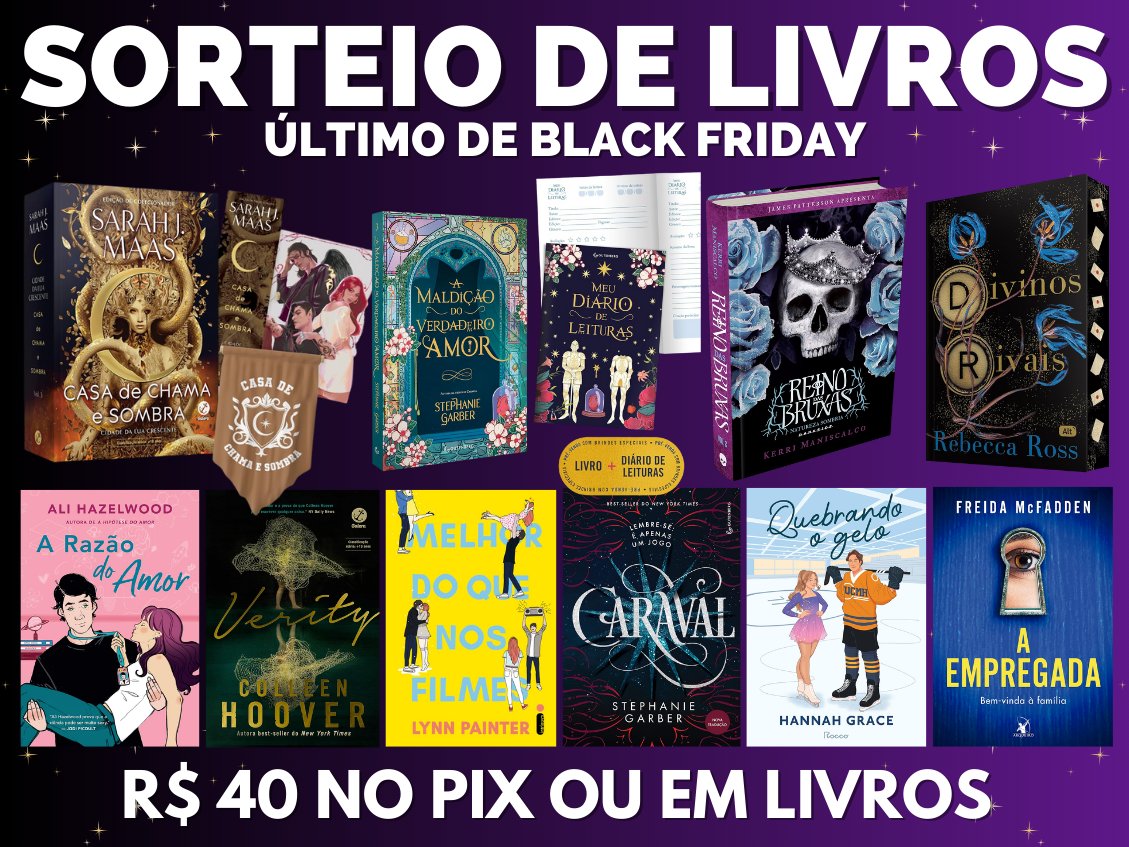 americasincera's tweet photo. 🚨 SORTEIO DE LIVROS RELÂMPAGO 

🏆 Prêmio: 1 dos Livros da imagem ou R$40 NO PIX ou em Livros de sua escolha na Amazon

⭐️Regras: 
➡Seguir @americasincera 
➡Repostar esse tweet (RT)
➡Repostar e curtir o fixado
➡Entrar no nosso canal do Telegram: https://t.co/OvljjSVn0x

📅 Resultado 30/11  

Boa sorte💜 🍀