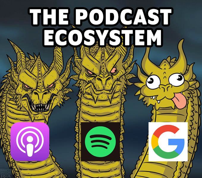 FindThatPod's tweet photo. Sums up the current state of the #podcast ecosystem. https://t.co/8mbeMxt8rE