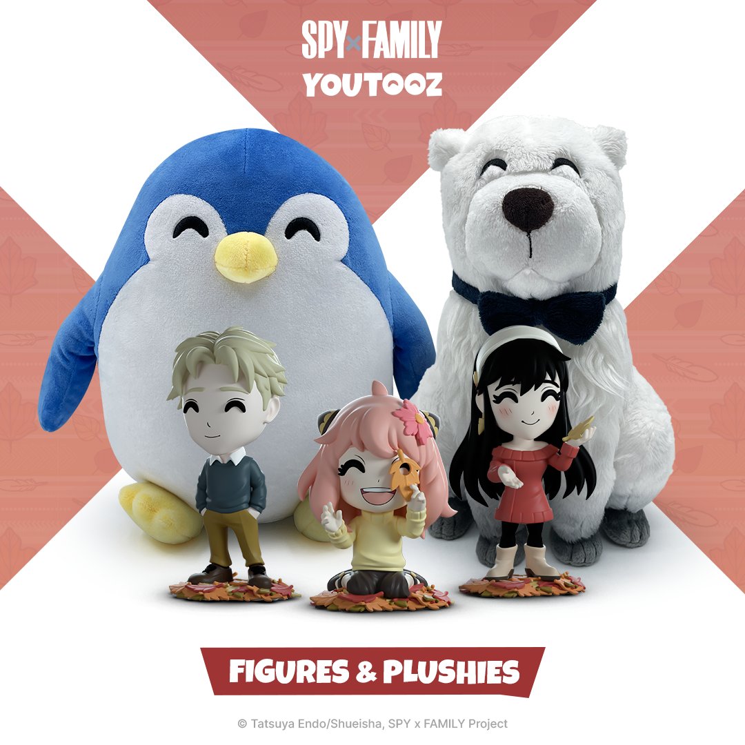 youtooz's tweet photo. a spy… an assassin… this is so exciting! waku waku!

all new #SPY_FAMILY figures &amp; plushies drop dec 5th 🍂 https://t.co/MT2l7P0Xtj