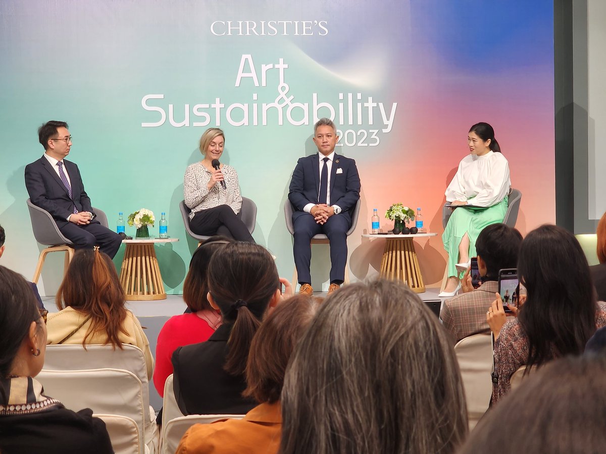 Art &amp; Sustainability forum <a href="/ChristiesInc/">Christie's</a> discussing #planning for the future #circlecities #reusing #aesthetics #AI #communication #communities #art <a href="/unisealsg/">Uniseal</a> #HongKong #Sustainability #Innovation