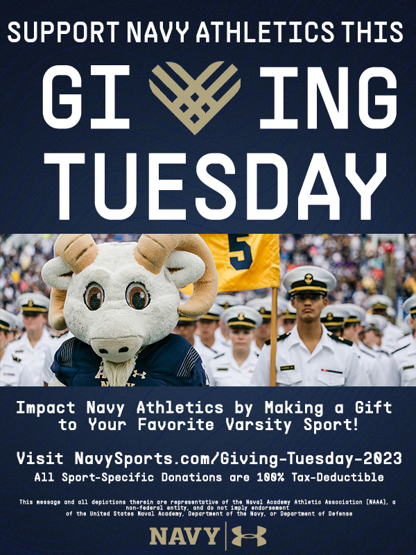 We are just 8⃣ hours away from Giving Tuesday! For more information on how you can support your favorite Navy Athletics Varsity Program, visit the link below 🔗 NavySports.com/Giving-Tuesday… #GoNavy