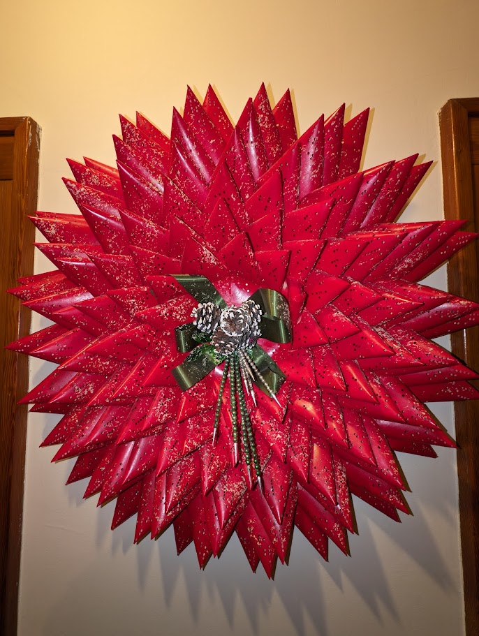 Computer Punch Card Wreath