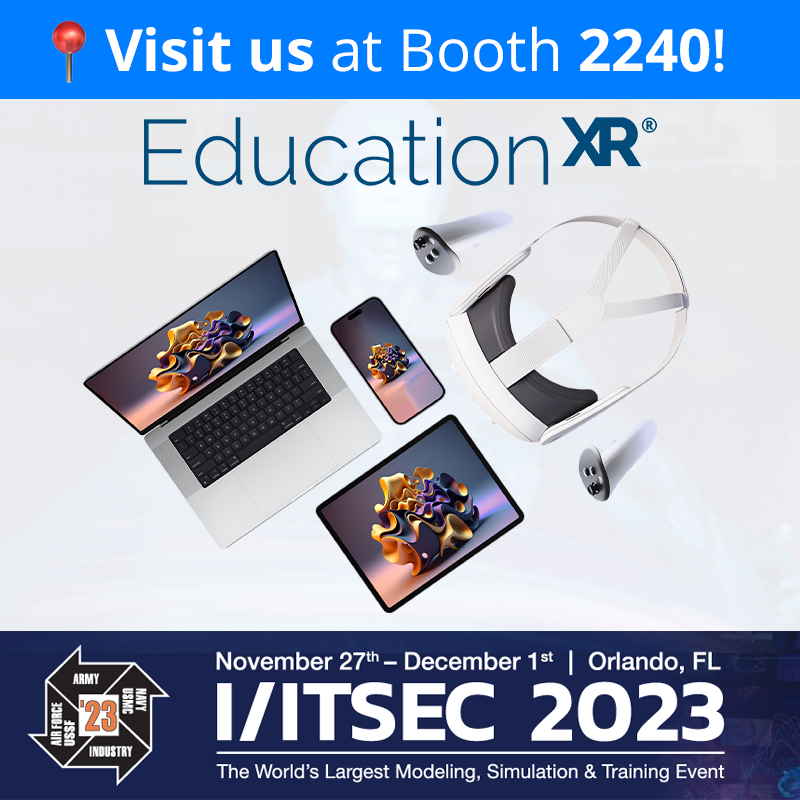 educationxr's tweet photo. Visit us at Booth 2240 Discover the future of digital education platform with cutting edge hand tracking interactions. At EducationXR, we empower you to master your digital workflows, transforming the way you learn and train. https://t.co/T1UOxrSxPY