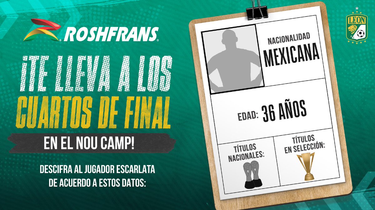 clubleonfc's tweet photo. 🦁💚| ¡Atención Esmeraldas!
Roshfrans®️ tiene 3 kits: 🎟️ dobles + ⚽️ para el partido vs 🦅

1️⃣Dale ❤️, RT y sigue a @RoshfransMX
2️⃣Comenta la respuesta correcta
3️⃣Usa #RoshfransEnLaLiguilla y #SerFieraEsUnOrgullo

¡Un jurado elegirá los GANADORES!🥳
TyC: https://t.co/mOZCqqrfrY https://t.co/K2gvf6BX3h