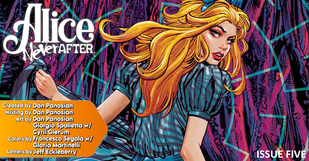 PopCultHQ's tweet photo. [NCBD 11/29] @boomstudios: ALICE NEVER AFTER #5 (of 5) by @urbanbarbarian, @Giorgio_Spall, Cyril Glerum, @FrancescoSegala, @faureiana &amp; @JeffEckleberry ft. covers by Panosian, @danistrips w/ @TBonvillain &amp; @SOZOMAIKA #NCBD #AliceNeverAfter #DiscoverYours

https://t.co/OSjeDjwzEv https://t.co/wBUBxo68bV