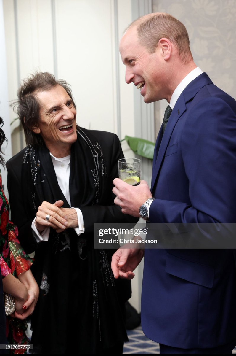 Rock Royalty……The Prince of Wales and Ronnie Wood (a long time supporter of @tusk_org ) at tonight’s Tusk Conservation Awards