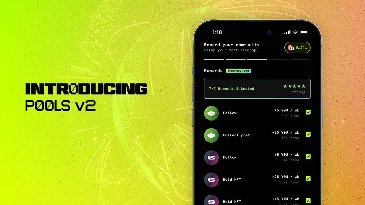 p00ls_'s tweet photo. 🚨Introducing P00LS v2🚨

Any creator with an audience can now map and reward their community by minting their social token on P00LS. It only takes one quick wallet connect!

Join the waitlist now: https://t.co/BvUkBgPK2u https://t.co/viO42IGEZo