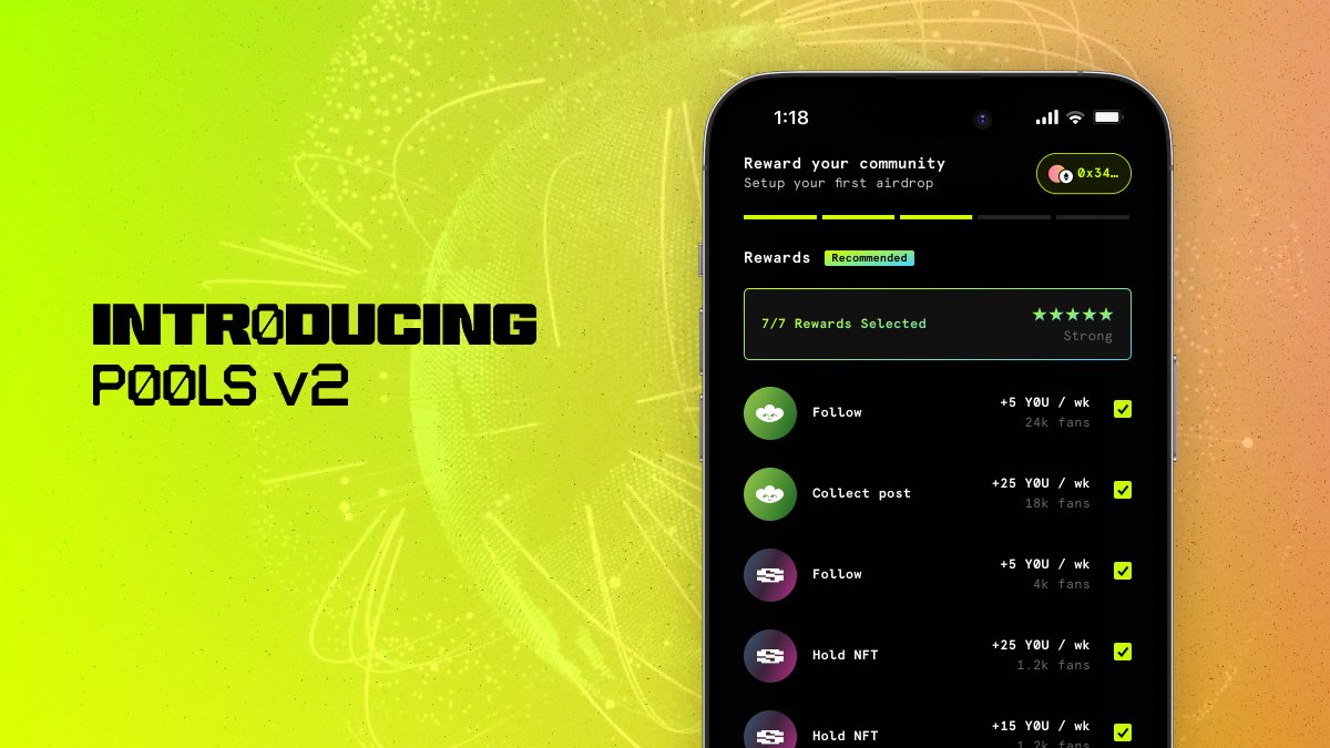 🚨Introducing P00LS v2🚨 Any creator with an audience can now map and reward their community by minting their social token on P00LS. It only takes one quick wallet connect! Join the waitlist now: creators.p00ls.io/onboarding/wai…