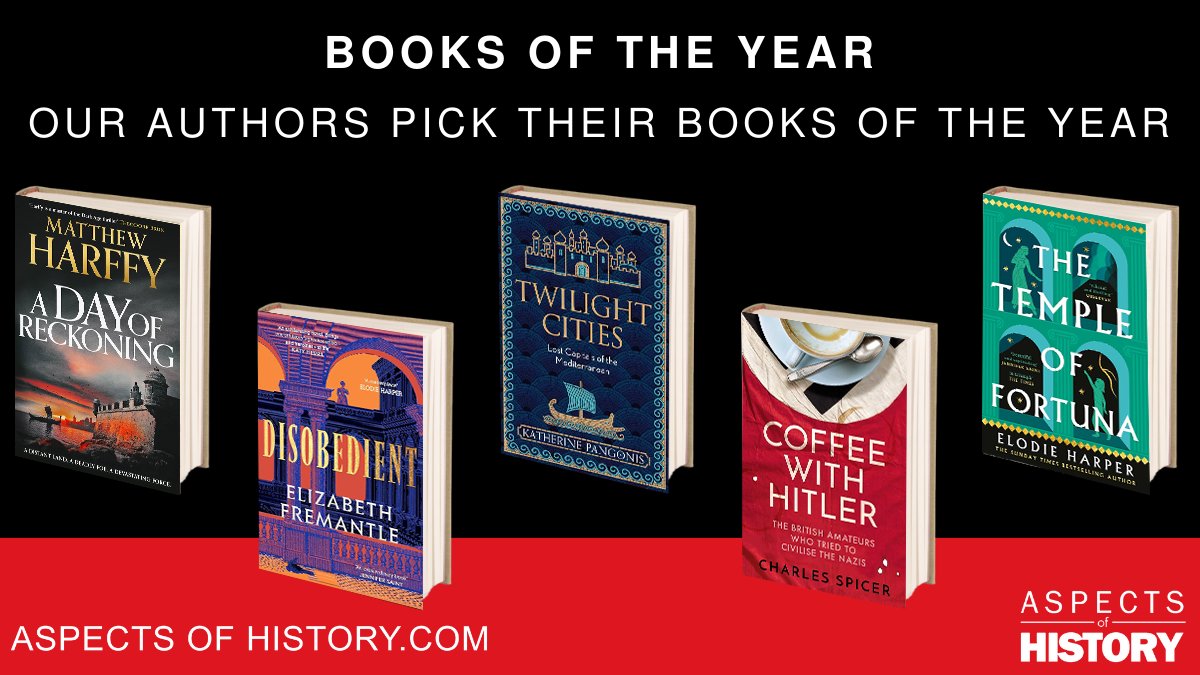 #BooksoftheYear Our authors choose their Books of the Year aspectsofhistory.com/books-of-2023-… Featuring books by @MatthewHarffy @LizFremantle @Katie_Pangonis @CharlesSpicer @ElodieITV #booktwitter #historylovers #bookrecommendations