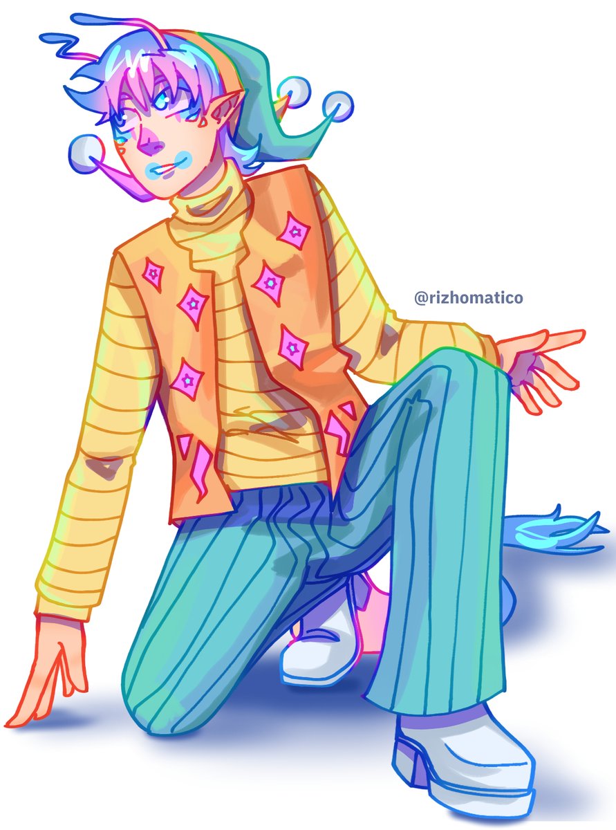 rizhomatico's tweet photo. uwu #oc #digitalart #Clown https://t.co/S3O7cLcnOd