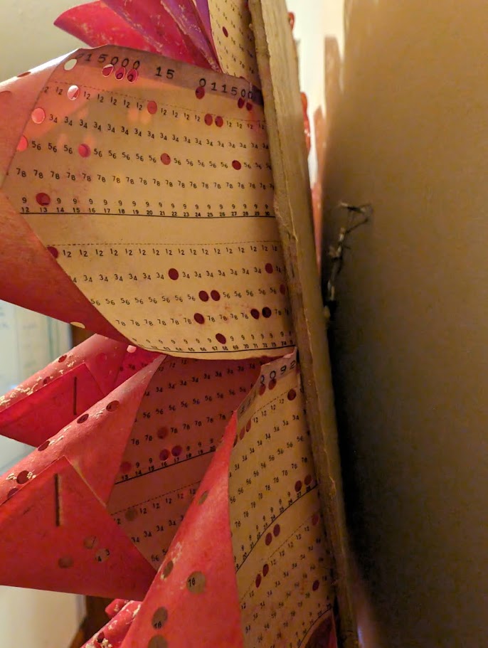 Computer Punch Card Wreath