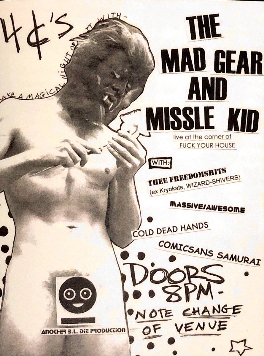 graphic design IS gerard’s passion bc these posters he made for mad gear fuck idc