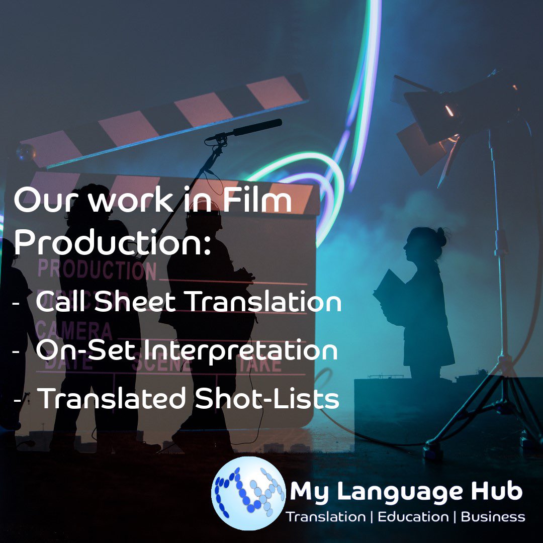 That's right! Although we do assist in a lot of post production work, we also work alongside filmmakers during the production of a film 🎬🎥 #film #production #filmmaking #languages