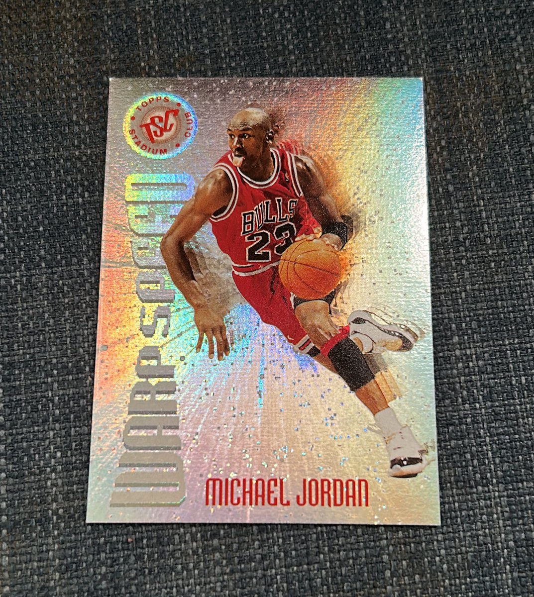 808KJY's tweet photo. Jordan is my GOAT of basketball. And this has to be one of my favorite cards of him. 1995 Topps Stadium Club Michael Jordan Warp Speed is a beauty. Havenโt bought a card of his in a while but still like to look at the ones I already own.
#thehobby #whodoyoucollect #jordancards https://t.co/MCvc1ow67I