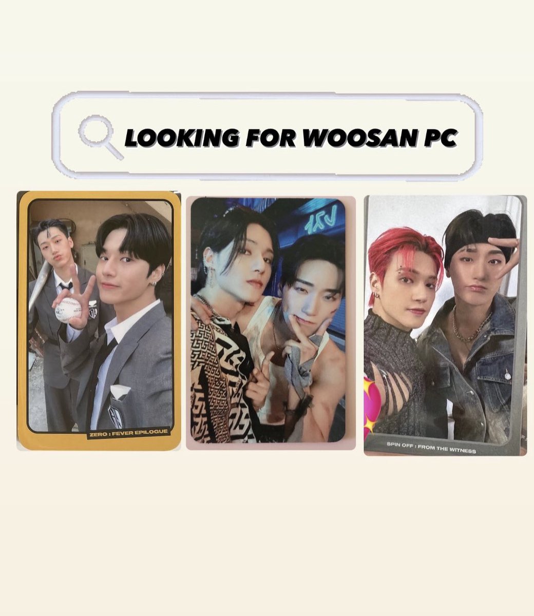 wosnluv's tweet photo. wtb #wtb WOOSAN

want to buy woosan 우산 unit photocard 
Looking for SAN WOOYOUNG woosan unit pc if you have one of them DM! offer the price 
-
-wonderwall minirecord lucky draw sell buy streaming event 
#에이티즈 #ATEEZ #WOOSAN #우산 #WOOYOUNG #우산 #SAN #산 #wts #ateezsale https://t.co/vWsIUdbSGW