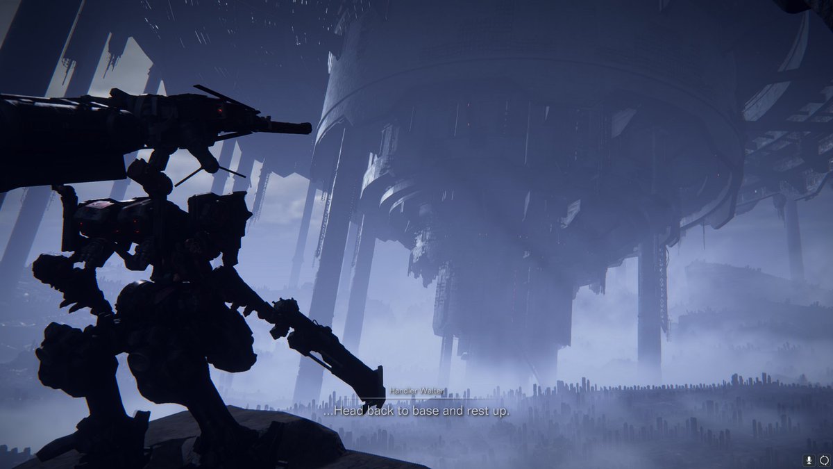 Sliceofmelonx's tweet photo. Completed Armored Core 6 today. The game didn't click at first, but after Chapter 1, it ignited!! What an amazing experience. After a long time, I've genuinely enjoyed a game this much. Definitely in my top 3 action games of all time! Also the visuals of this game? Amazing! https://t.co/viSAveihg9