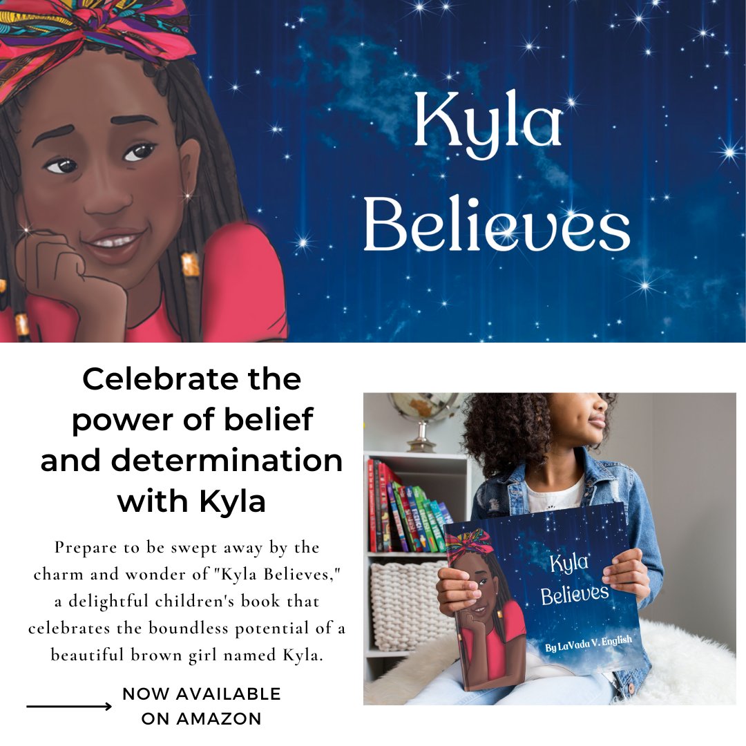In “Kyla Believes,” a young brown girl knows that she can do anything she sets her mind to. Inspire your children to believe in themselves with this charming book, perfect for bedtime, morning affirmations, and anytime reading! 

amazon.com/Kyla-Believes-…

#childrensbooks