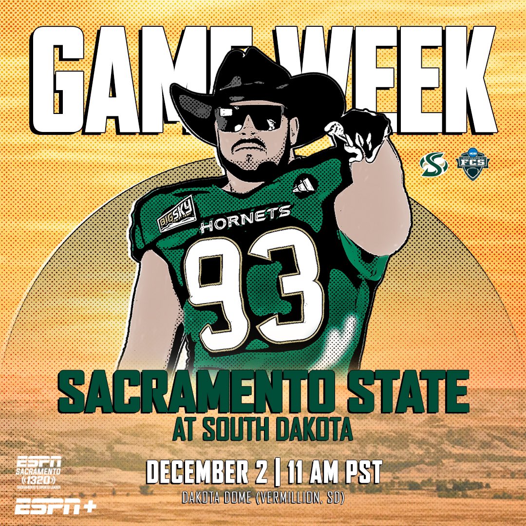 The action continues 🏔️

Hornets at South Dakota 
Saturday, December 2nd 11 AM PT
Dakota Dome 
ESPN+ | ESPN1320 

#StingersUp | #GreenSwarm