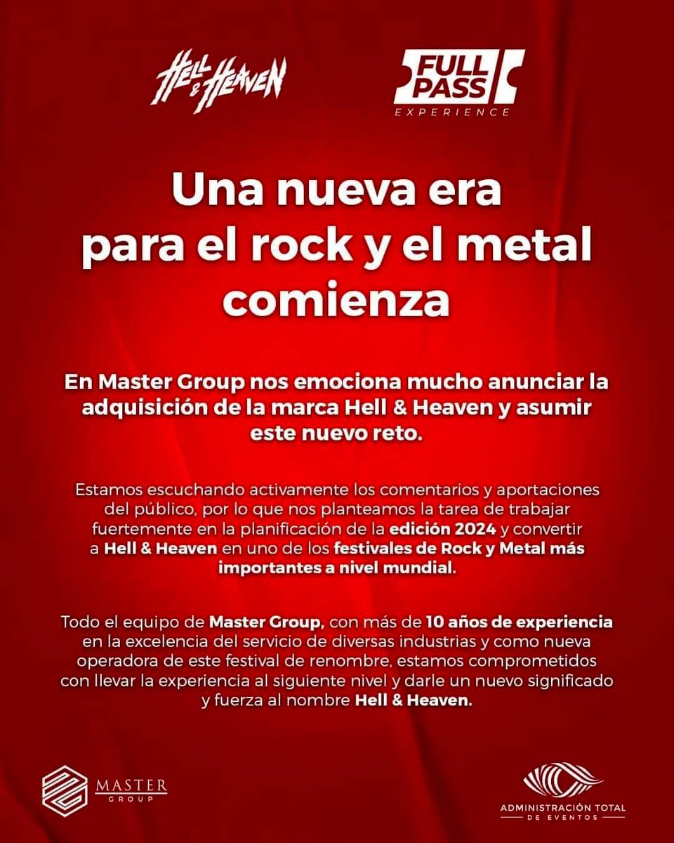 Master Group, FullPass adquieren la marca Hell and Heaven, ahora serán los encargados de la edición 2024
