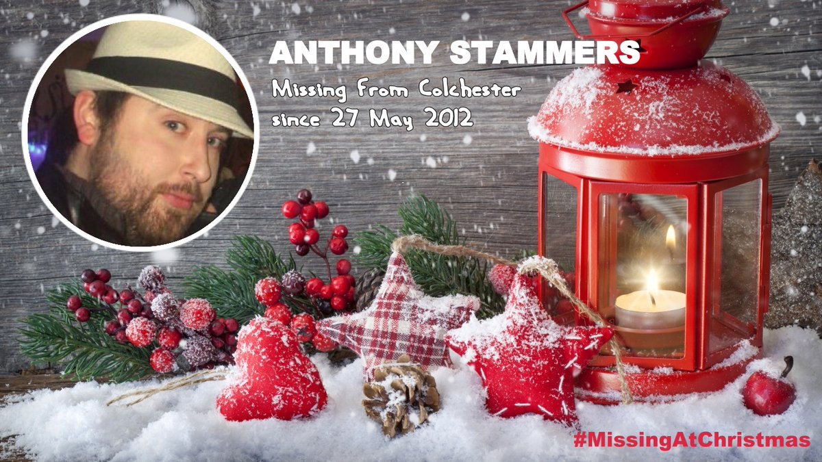 MisPersSupport's tweet photo. Anthony Stammers was 27yrs old when he went missing on 27 May 2012 from Colchester https://t.co/pFMXJb62Rc #MissingAtChristmas #FindAnthonyStammers #MissingPersonsSupport https://t.co/tHzDuSUAk8