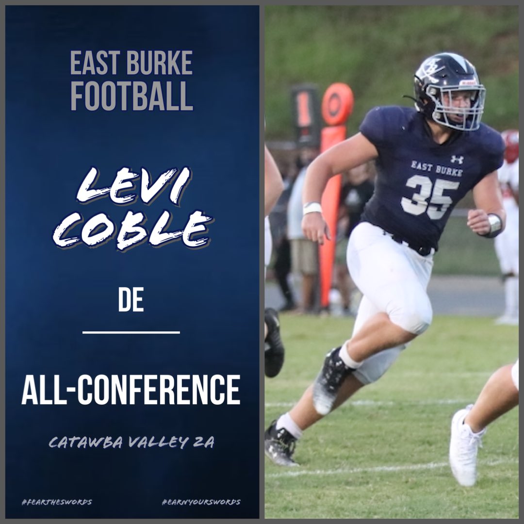 EastBurkeFB's tweet photo. Congratulations to Levi Coble for being selected as 2023 CVAC All-Conference 🩵⚔️ @levi_coble https://t.co/dpe4L5G0Nr