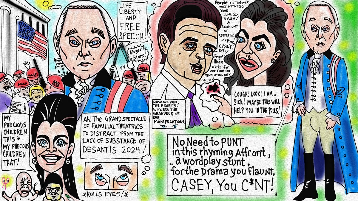 mariagrasmick's tweet photo. For President DONALD TRUMP #DONALDTRUMP Political Cartoon of Roger Stone called Casey a C*nt ๐ญ Shrinking Ron Desantis #politicalcartoon #rogerstone #caseydesantis #rondesantis #teamdesantis #desantis #desantis24 @realdonaldtrump #stonecoldtruth @RogerJStoneJr https://t.co/01qoZzmuXO