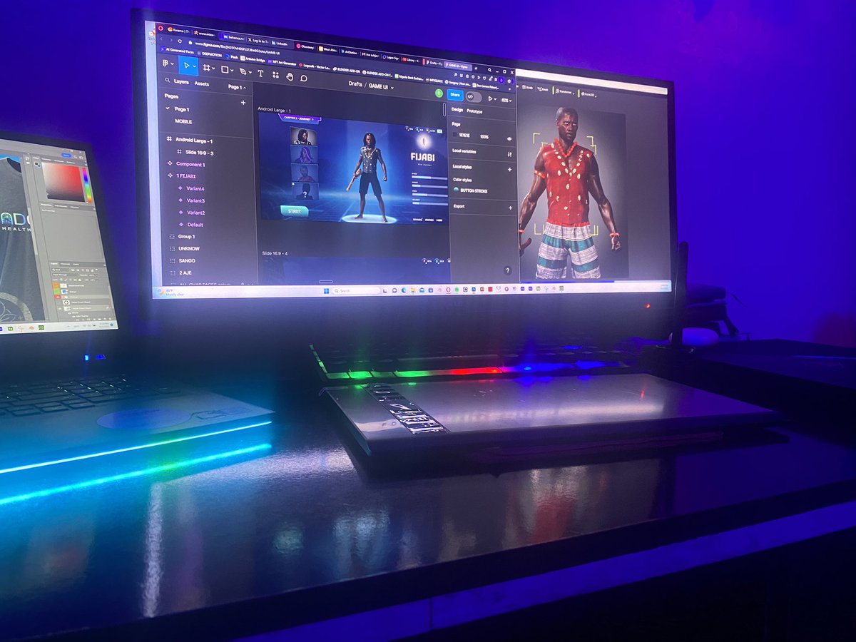 seyidada_ui's tweet photo. Just did a little update 
….character , asset design and rigging in blender and CC4 

#gameux #gameuiux #uidesign https://t.co/d2Lfht0rvX