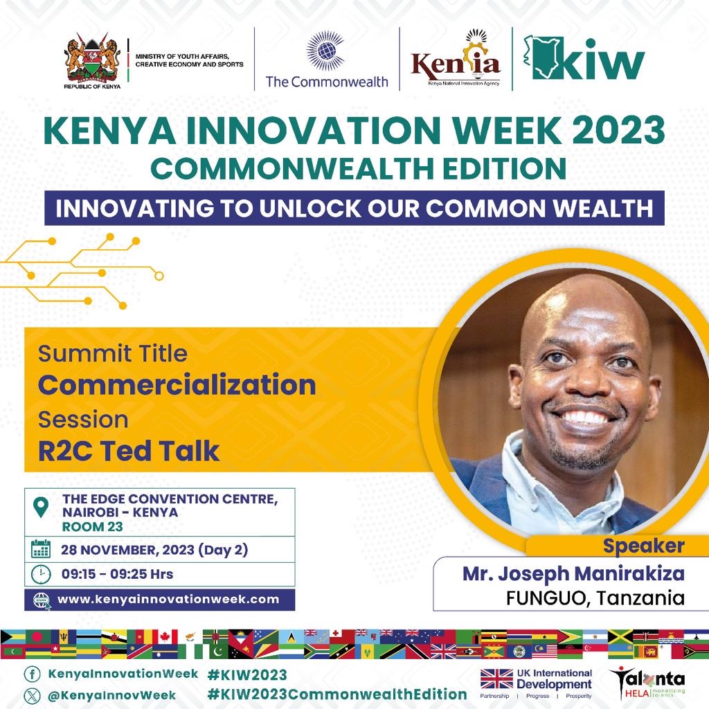 I'm attending this year's <a href="/KenyaInnovWeek/">Kenya Innovation Week 2024</a> #KIW2023 and tomorrow morning I'll join the <a href="/UKinKenya/">UK in Kenya 🇬🇧🇰🇪</a> team to talk about #ResearchCommercialization <a href="/Funguo_Tz/">Funguo Tanzania</a> <a href="/undptz/">UNDP Tanzania</a> <a href="/UKinTanzania/">UK in Tanzania</a> <a href="/FCDOResearch/">FCDO Research, Science and Technology</a>