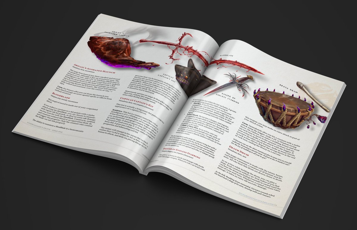 DStrugglers's tweet photo. We're launching a newsletter! 

This direct line of contact ensures you don’t miss out on free content drops and project announcements! As a reward for signing up to the newsletter, the welcome email links to a Free PDF of items and monsters!

Sign up: https://t.co/kpq8P78LZ8 https://t.co/n4Wn0AqZmQ