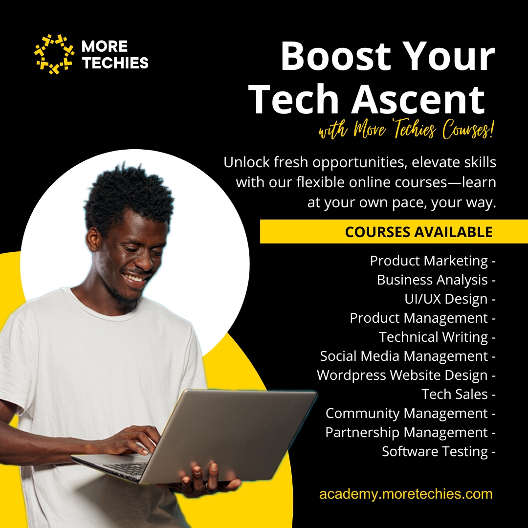 MoreTechies's tweet photo. Learn the tech landscape, navigate the tech landscape, and advance your career through More Techies.

Enjoy 50% OFF on all courses.

Visit https://t.co/nQAEJ7HO8s to enroll and use the coupon code MTABF, valid until November 30, 2023

#BlackFriday #Tech https://t.co/bZAq1gxqlw