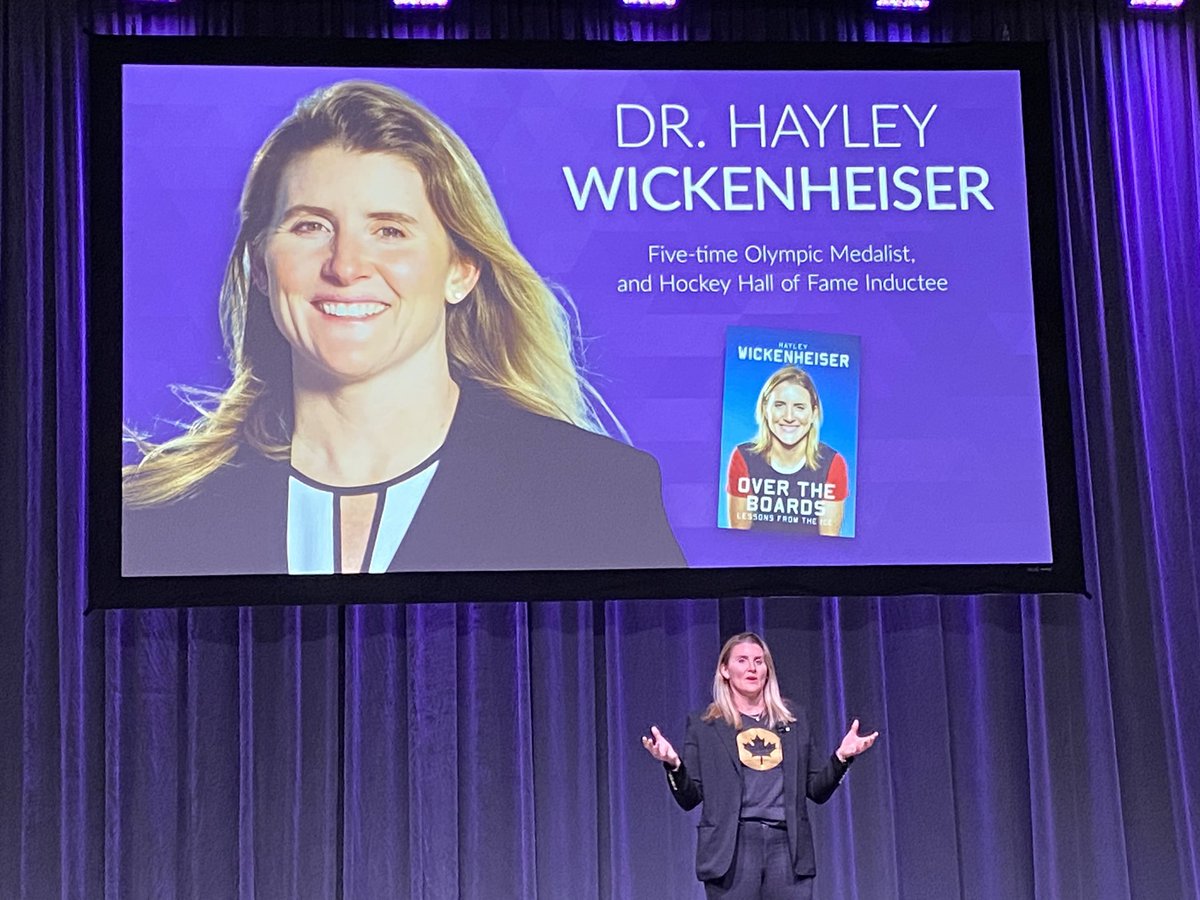 jbend10's tweet photo. “Pressure is not a burden, it’s a privilege.” A great message from @wick_22 today at #TheArtOf along with inspiration about the future for female hockey players! https://t.co/KyAYxJv0EN