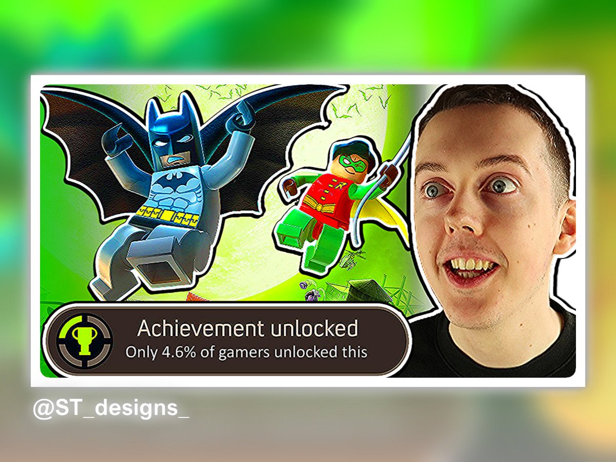 One of my Favourite Thumbnails I've made for <a href="/TheScottVance/">Scott Vance</a> 

"I Unlocked EVERY Achievement In Lego Batman"

Need a Thumbnail Maker? DM me!! 🔥

#thumbnail #thumbmaker #thumbnaildesigner #youtubethumbnail #GraphicDesigner #freelance #edit #design #Photoshop #photoshopediting