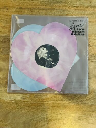 Lover (Live in Paris) Taylor Swift Heart Shaped Vinyl 2 LP Collectible