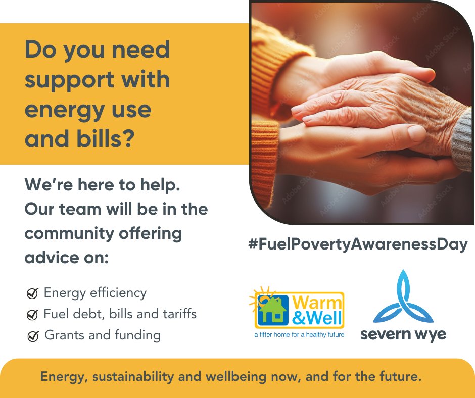 Warm & Well advocates will be in the community for #NEA_UKCharity #FuelPovertyAwarenessDay If you need support with energy use and bills, we’re here to help. 30 November: 10–2, #Kingsmeadow@MadeForever Fisher Road Kingswood, BS15 4RQ #SGlosCouncil #SironaCIC