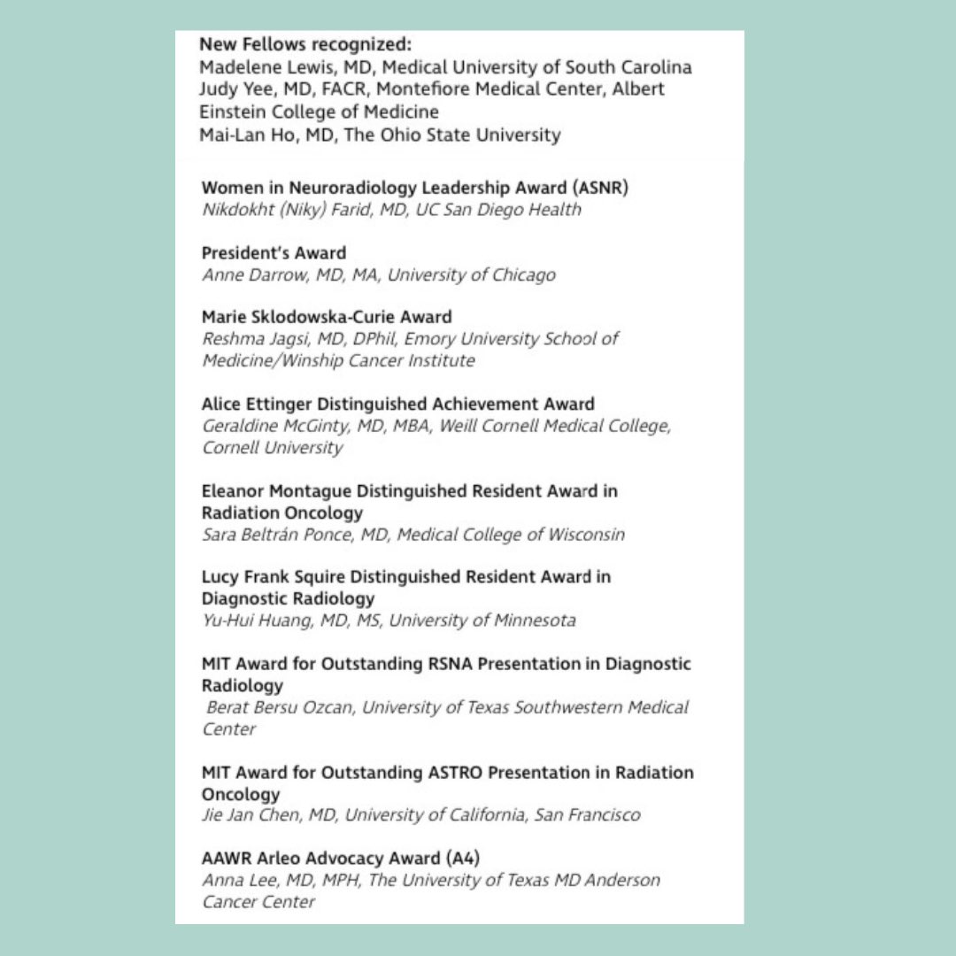 AAWR (@aawr_org) on Twitter photo Lovely time honoring this year’s AAWR Award winners at the Celebration Cocktail Reception! Thank you to our sponsors <a href="/Intelerad/">Intelerad</a> <a href="/amykpatel/">Amy K. Patel, MD</a> <a href="/KatarzynaMacura/">Katarzyna Macura</a> <a href="/rumackc/">carol rumack</a>! Lovely time honoring this year’s AAWR Award winners at the Celebration Cocktail Reception! Thank you to our sponsors <a href="/Intelerad/">Intelerad</a> <a href="/amykpatel/">Amy K. Patel, MD</a> <a href="/KatarzynaMacura/">Katarzyna Macura</a> <a href="/rumackc/">carol rumack</a>!