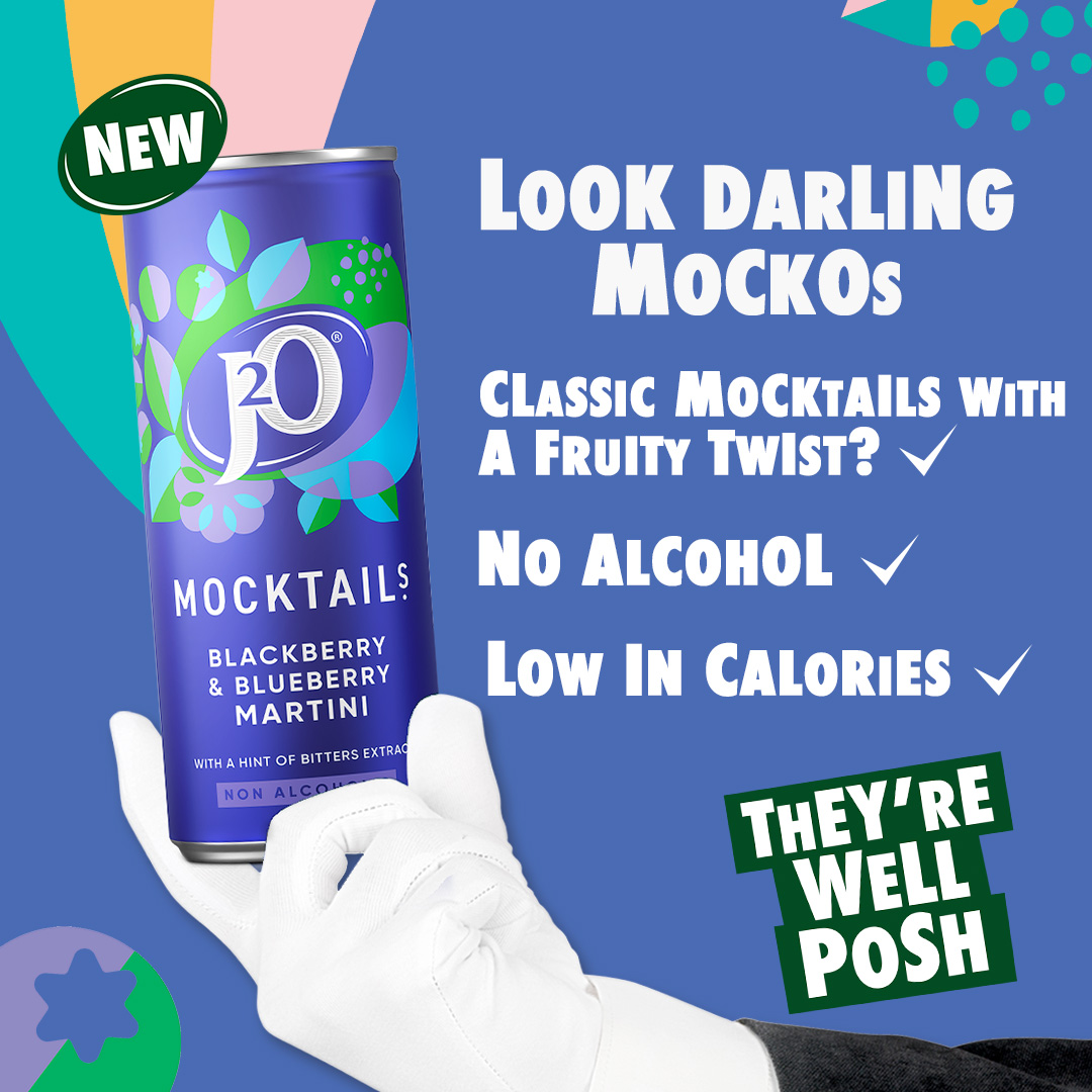 confexltd's tweet image. 👀Check out the NEW J2O ready-to-drink Mocktails! Available in 3 delicious non-alcoholic options… Strawberry &amp;amp; Orange Blossom Mojito, White Peach &amp;amp; Mango Daiquiri, and Blackberry &amp;amp; Blueberry Martini.
Available from 4th December from @Britvic.
 
#J2O #Mocktail #Wholesale #Confex