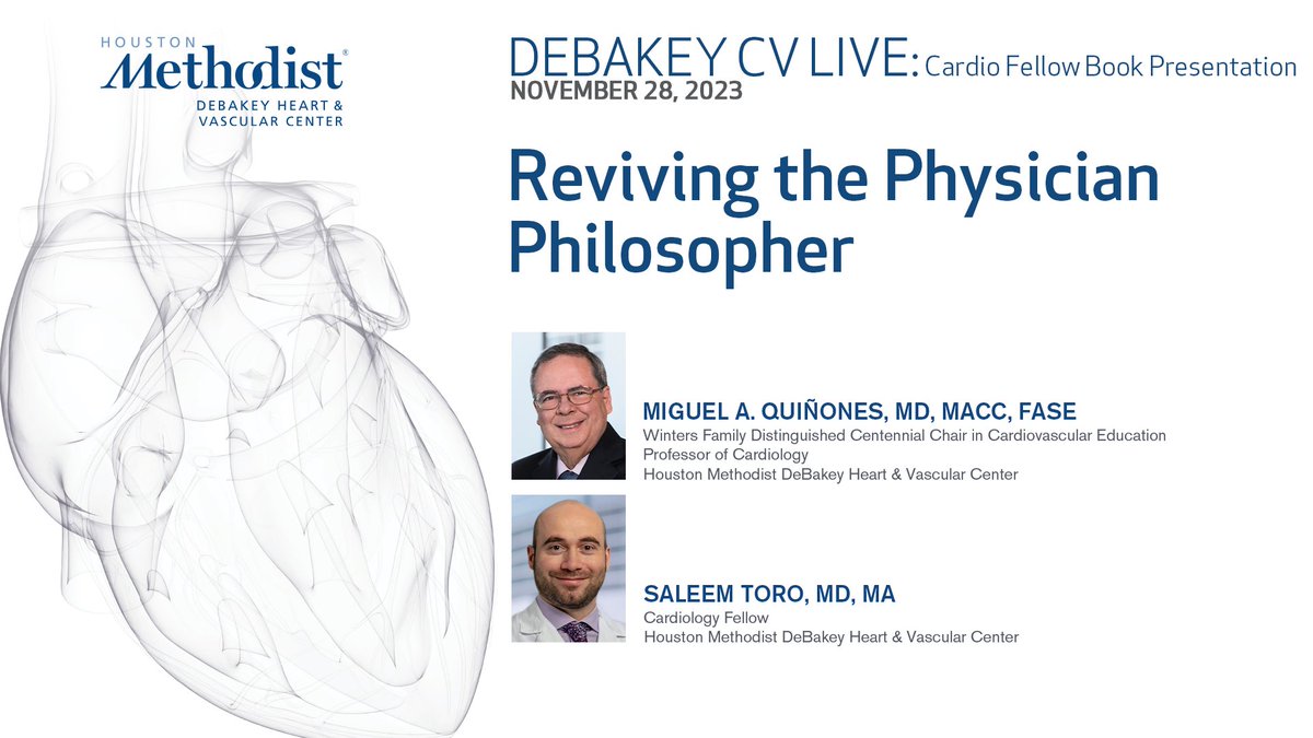 Dr. Quinones will discuss and interview Dr. Saleem Toro's on his new Book - Introduction to Clinical Ethics: Perspectives from a Physician Bioethicist. Don't miss this enlightening conversation! @valeriaduarteMD @ToroSaleem @maquinonesmd