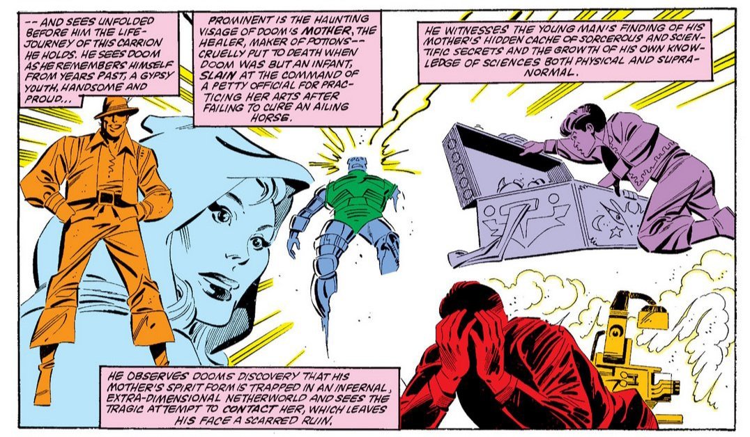 All of this info is reiterated in the original Secret Wars comic during Doom's ascension btw. It's so important that it is BROUGHT UP DURING THE MID CLIMAX OF THE SERIES. Doom being romani is a central element to the character and he should be portrayed by a romani actor 