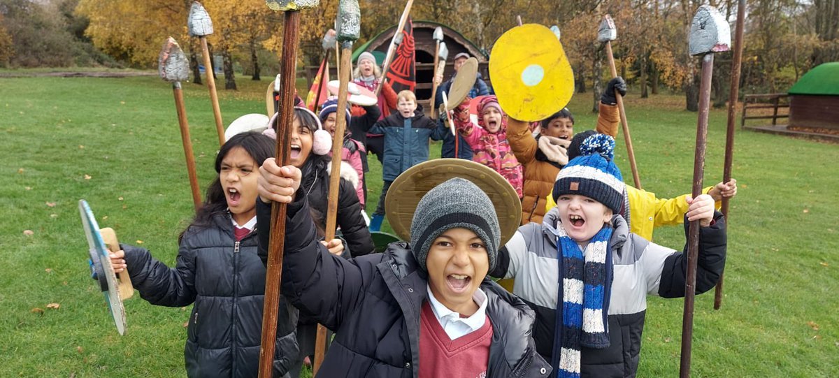 Watch out! A band of furious Vikings have been raiding the Anglo-Saxon village at Hill End <a href="/Hill_End/">Hill End Centre</a> <a href="/ODSTschools/">Oxford Diocesan Schools Trust</a>