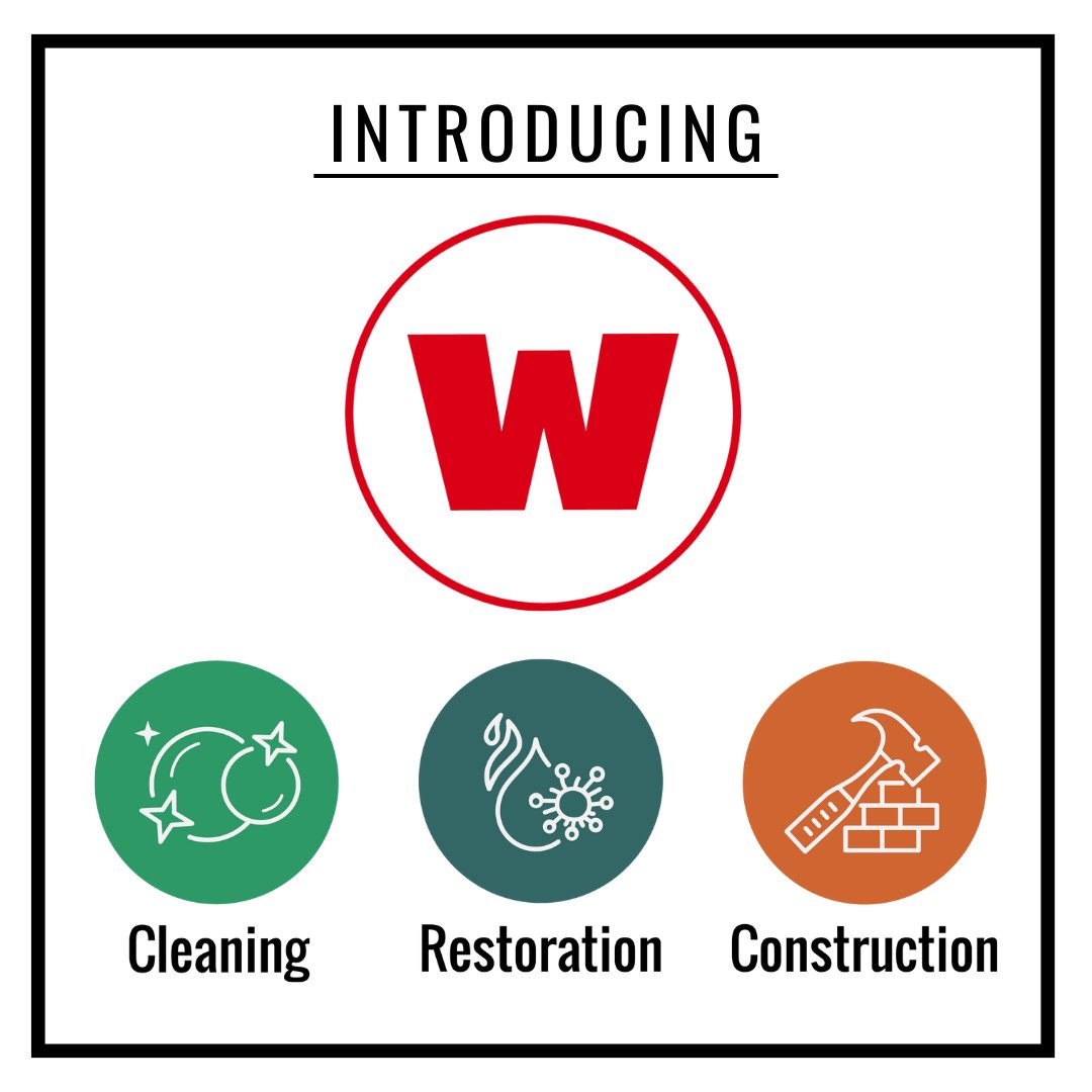 In addition to our traditional Woodard logo, we will be adding a Woodard icon! We will also be replacing our current service line icons with the new ones below. We are thrilled to be continuing to grow and serve our community with cleaning, restoration, and construction services!
