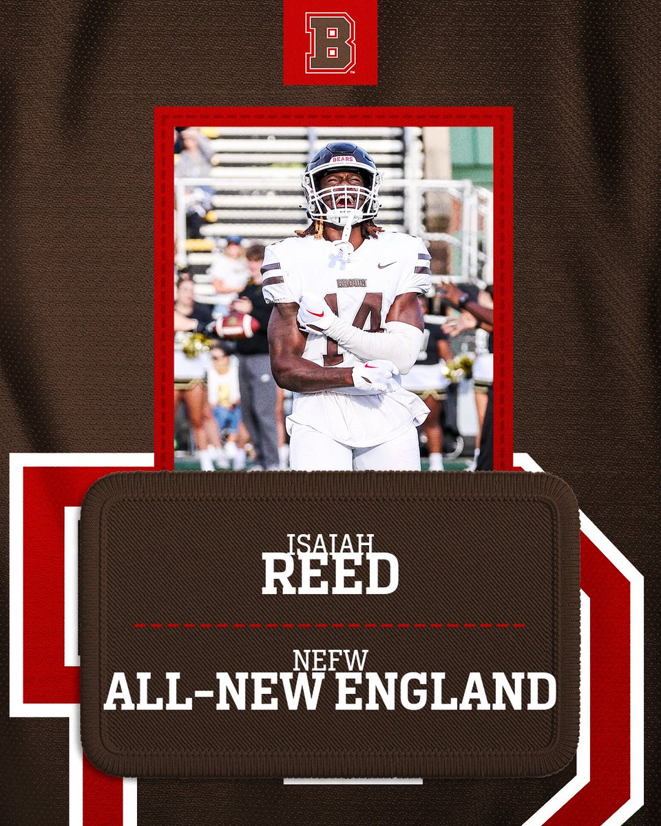 BrownU_Football's tweet photo. Reed and Rockett Named All-New England by NEFW

📰- https://t.co/vcVoKaZ6E7

#EverTrue https://t.co/RRMuSdeT3H