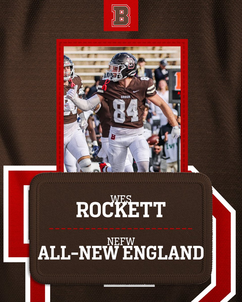 BrownU_Football's tweet photo. Reed and Rockett Named All-New England by NEFW

📰- https://t.co/vcVoKaZ6E7

#EverTrue https://t.co/RRMuSdeT3H