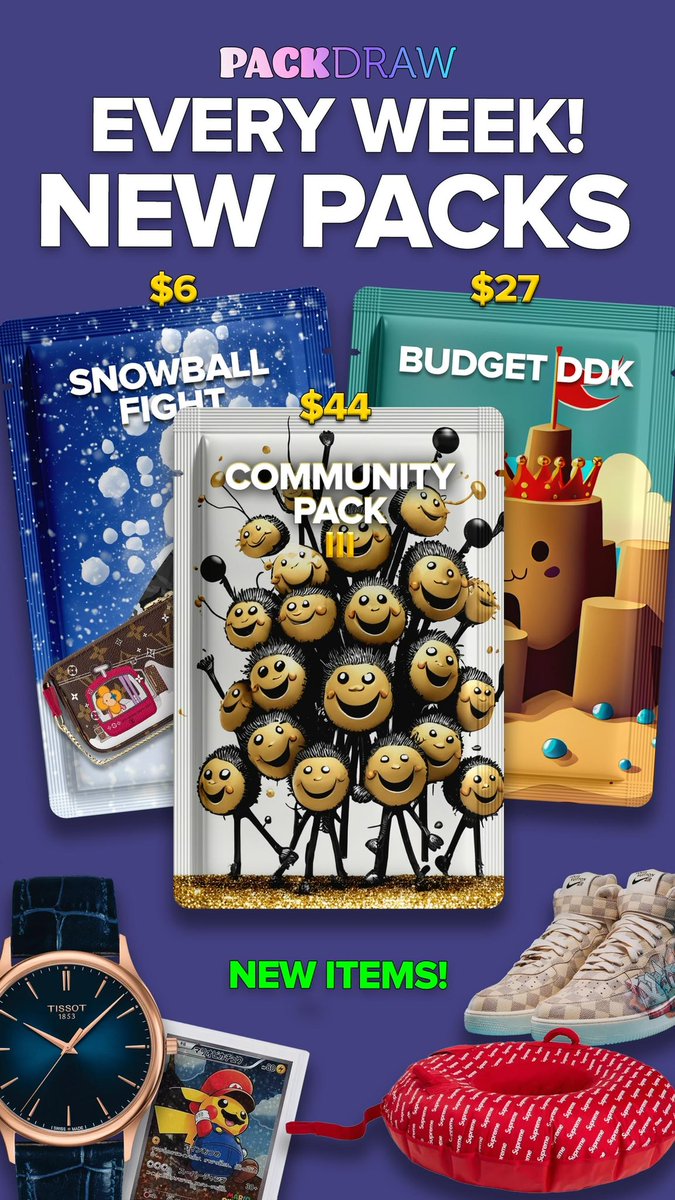 📦 NEW PACKS out NOW!

Community Pack v3 - $44
Budget DDK - $27
Snowball Fight - $6

We’re going to giveaway some of these right now! Just like the tweet and comment which pack you want to try!  🔥🥳