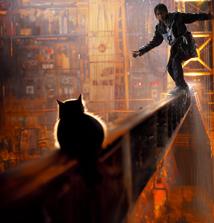 Generative_Ex's tweet image. カイジ 電流鉄骨渡り